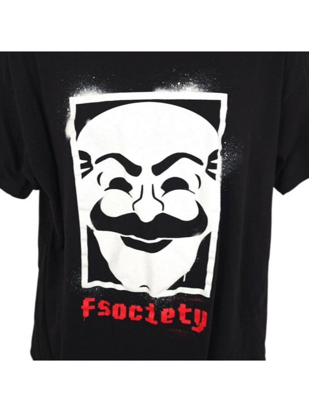 Mr Robot Fsociety T Shirt Mens Size XL Black Hackers TV Series Loot Crate